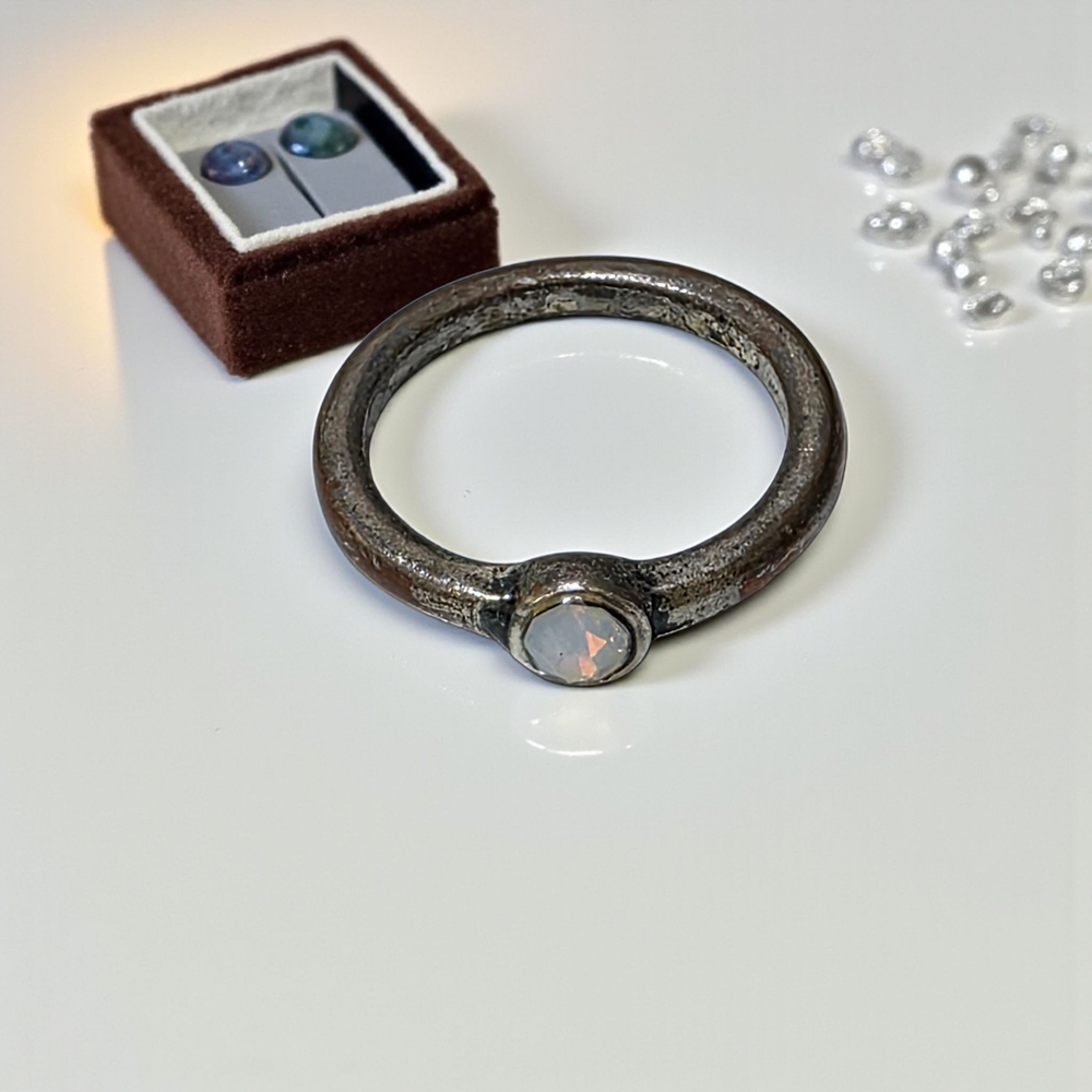 Silver Opal Ring